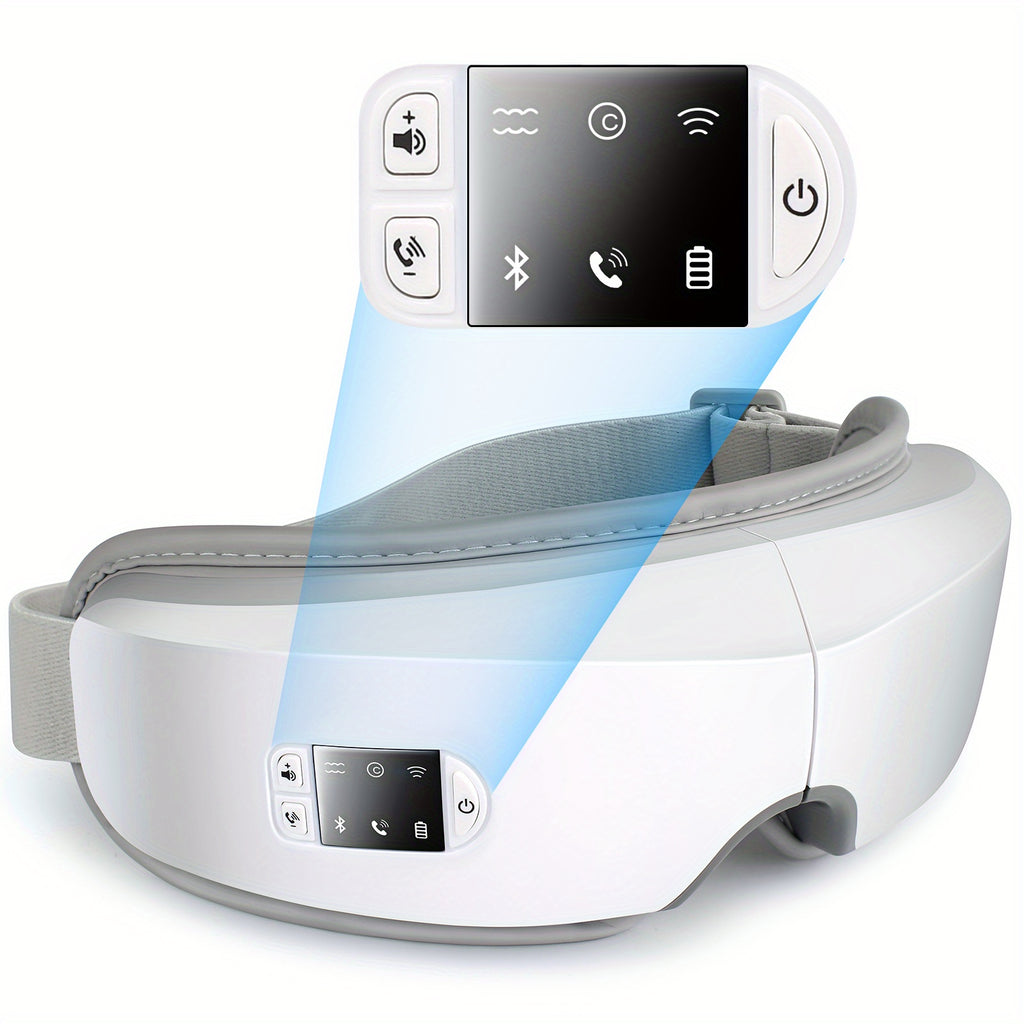 4D Intelligent Eye Massager - Pneumatic & Vibration Massage with Hot Compress, Music, Rechargeable