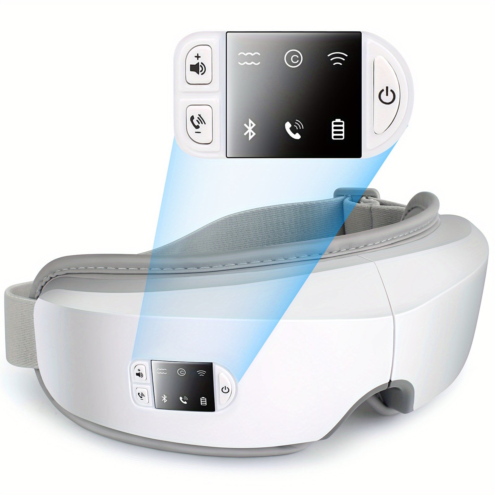 4D Intelligent Eye Massager - Pneumatic & Vibration Massage with Hot Compress, Music, Rechargeable