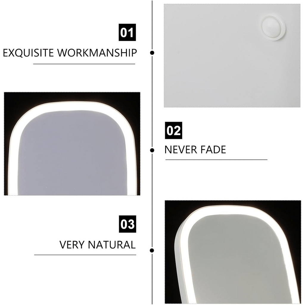 LED Lighted Makeup Mirror – Touch Control, 3 Light Modes, Foldable Portable Vanity & Travel Mirror with Rechargeable USB Battery
