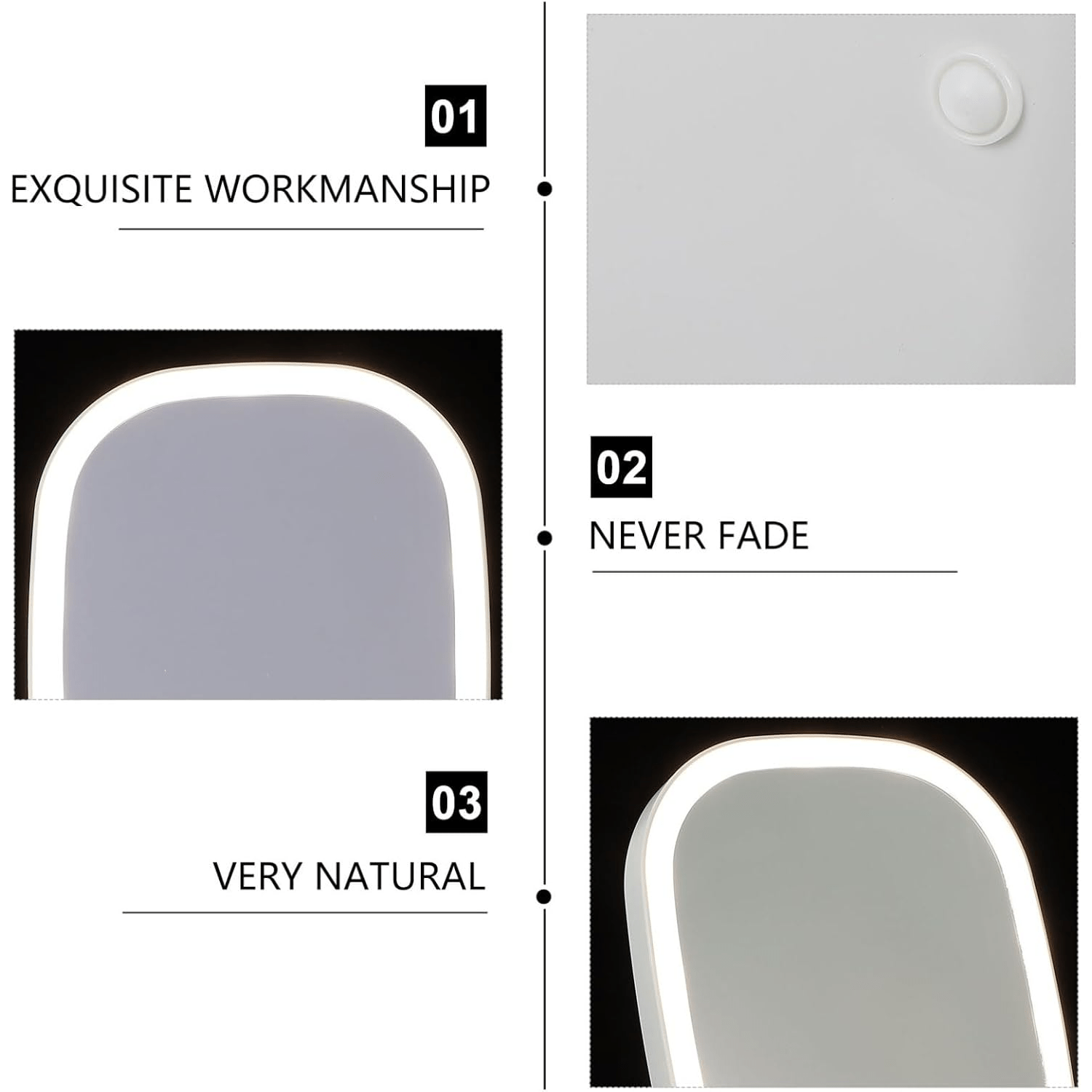 LED Lighted Makeup Mirror – Touch Control, 3 Light Modes, Foldable Portable Vanity & Travel Mirror with Rechargeable USB Battery