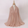 Windproof Chiffon Hijab Scarf - Lightweight Solid Color Shawl & Head Wrap for Women, Travel & Beach