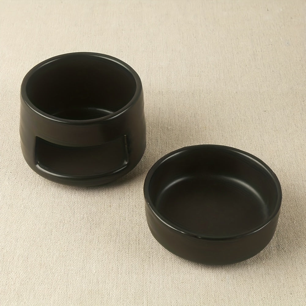 Modern Ceramic Aromatherapy Oil Burner & Diffuser – 100ml Smoke-Free Essential Oil Warmer, 3.94 in (10 cm) European Style