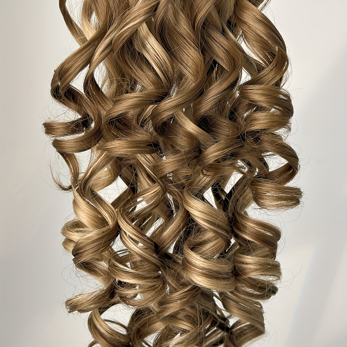 28-inch (71 cm) Deep Wave Drawstring Clip-On Ponytail Hair Extension, Heat-Resistant Synthetic, Multi-Color