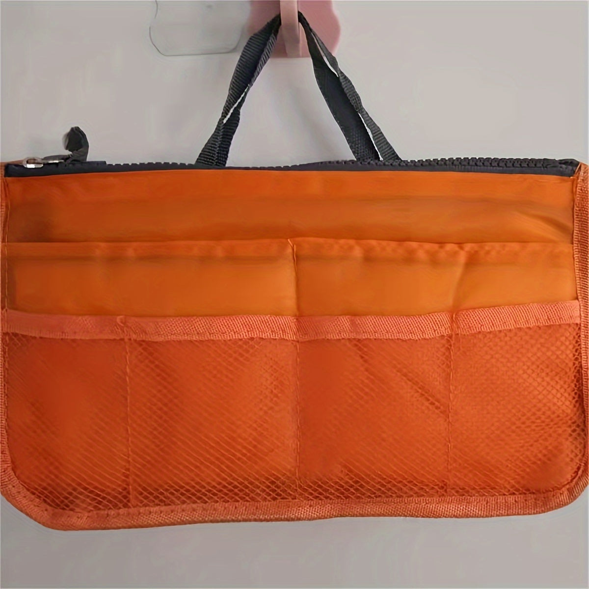 Foldable Double-Layer Makeup Bag & Travel Organizer - Large Capacity Zippered Toiletry Pouch