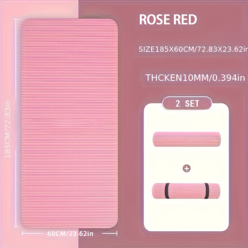 Thick Non-Slip Yoga Mat – High-Density NBR Exercise Mat for Yoga, Pilates & Gymnastics