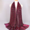 Women's Solid Color Metallic Scarf - Lightweight Breathable Shawl Wrap