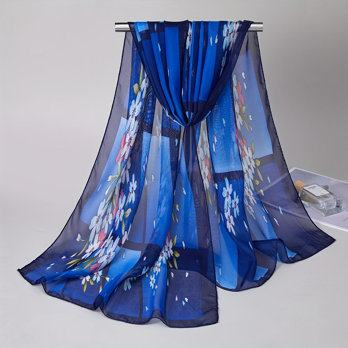 Boho Chiffon Scarf - Lightweight Breathable Long Shawl Wrap for Women, Sun Protection Beach Headscarf & Travel Cover-Up