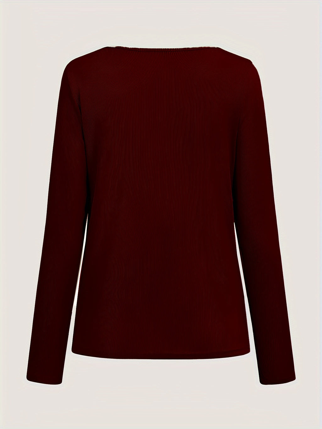 Women's Long Sleeve Slim Fit T-Shirt – Elegant Black Crew Neck with Metallic Gold Chain Accent for Casual & Formal Wear, Spring/Fall Essential