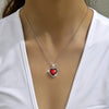 Silver-Plated Rhinestone Pendant Necklace for Girls | Valentine's & Mother's Day Gift