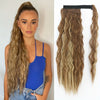 Curly Wave Clip-In Hair Extensions 22-34 in (56-86 cm) - High-Temperature Synthetic Fiber, Wrap Curls, Instant Volume, Non-Slip Breathable Net