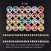 24-Piece Chrome Nail Powder Set - Mirror Metallic & Holographic Pigments for Gel Polish, DIY Nail Art