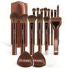 14-Piece Makeup Brush Set with 2 Air Cushion Puffs & Travel Bag — Foundation, Blush, Powder, Eye & Lash Brushes, Portable Holiday Gift