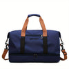 Vintage Large Capacity Lightweight Travel Duffel Bag – Polyester Weekender & Gym Bag with Multiple Compartments (Khaki, Red, Blue, Green, Black, Purple)