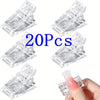 Polygel Nail Extension Clamps – Poly Gel Builder Tip Clips for LED Curing, Reusable Manicure Tool (1/5/10/20 Pack)