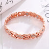 Elegant Rhinestone Stainless Steel Adjustable Bracelet for Women - Versatile Party & Casual