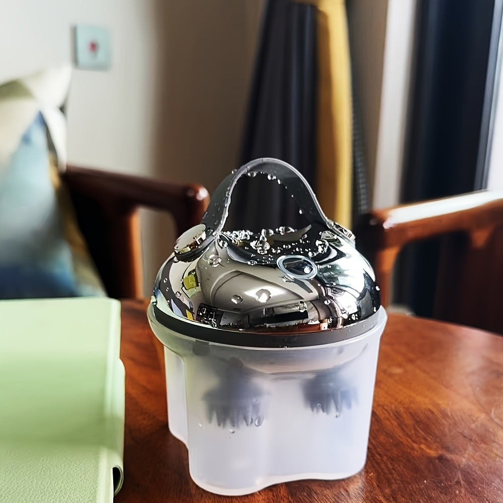 USB Rechargeable Hanging Rope Scalp Massager – 5-in-1 Kneading, 96 Massage Nodes, Handheld Portable Head Scratcher & Deep Hair Cleaner, Silvery