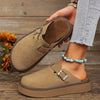 Women's Slip-On Loafers — Soft PU Upper, Thick Rubber Sole & Comfortable Ankle Strap — All-Season Casual & Formal Shoes