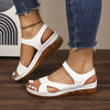 Women's Stylish Comfortable Sandals – Lightweight Cushioned Sole, Adjustable Hook-and-Loop Open Toe