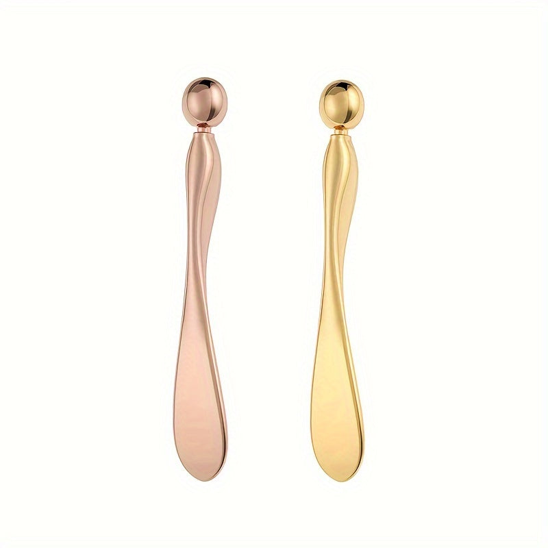 2-Pack Metal Eye Cream Applicator & Facial Roller Massage Wand - Reduce Puffiness, Eye Massage Tool