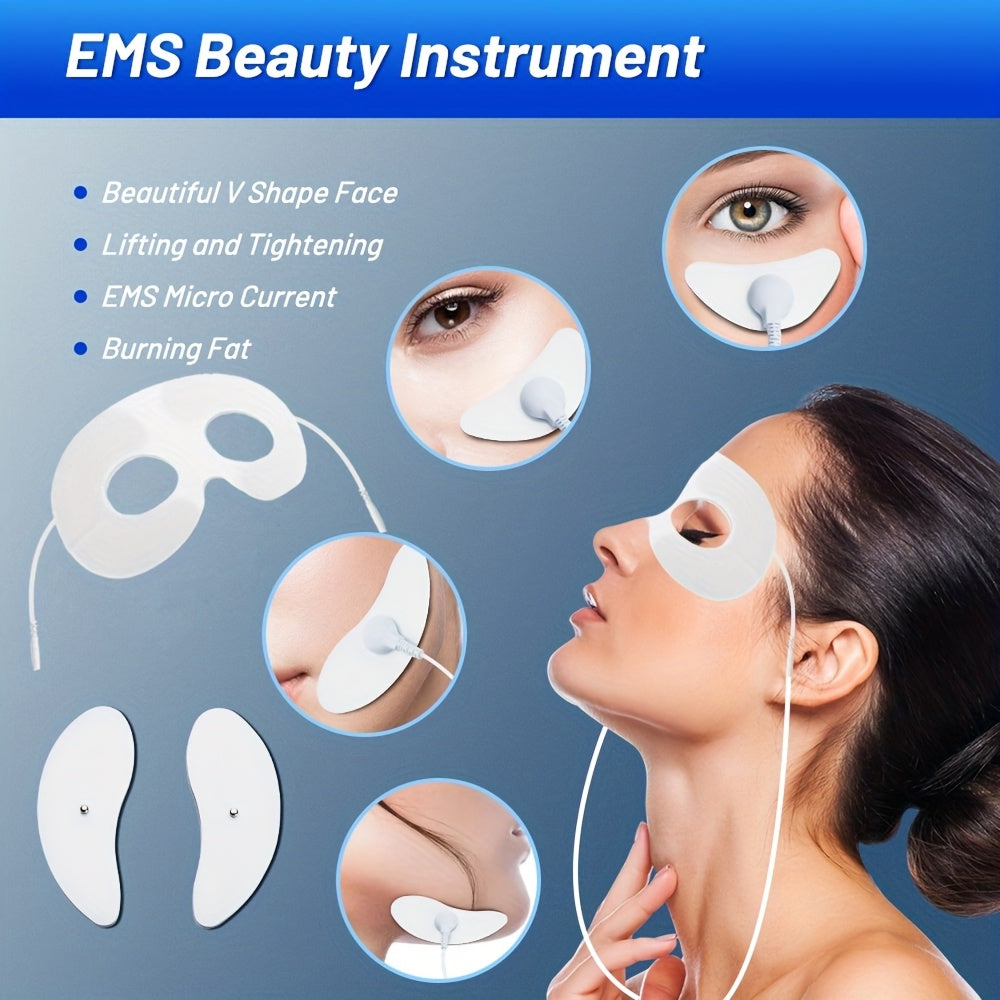 FDA Cleared KTS EMS Facial & Eye Massager Pro — Microcurrent TENS for Face Slimming, Anti-Aging & Eye Lift, 6 Modes 10 Levels, USB Rechargeable