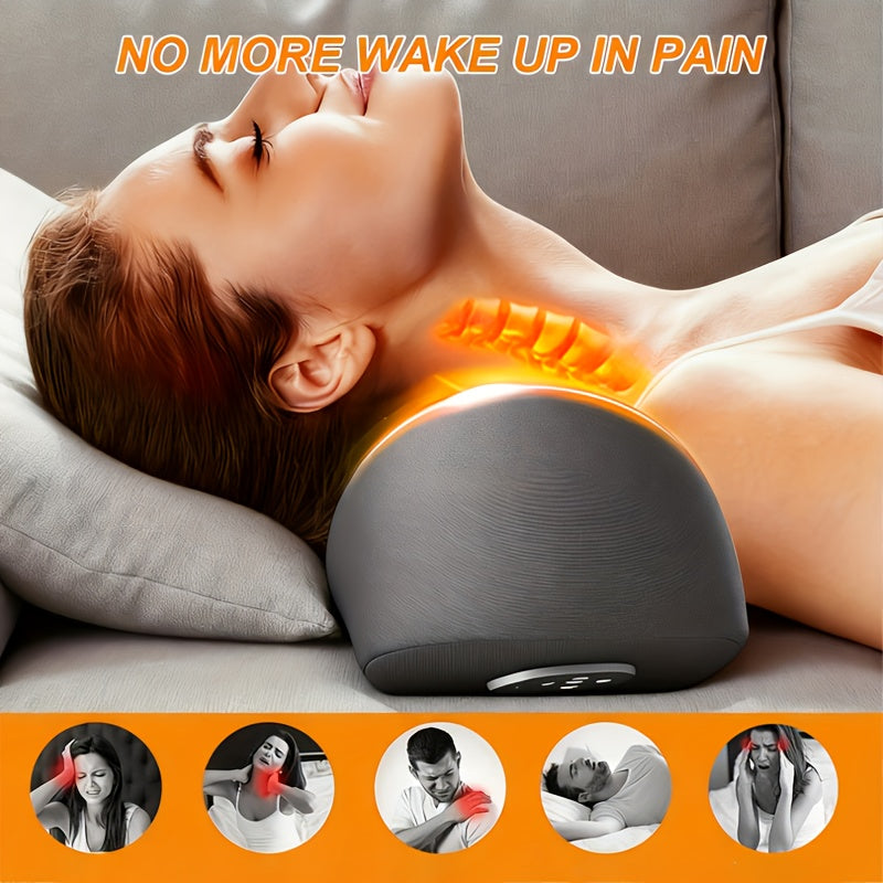 Cordless Heated Neck Massager Pillow — Deep Tissue Kneading for Neck, Shoulders & Head — Relaxation Gift for Mom & Dad
