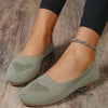 Breathable Slip-On Women's Flats Comfortable Soft PU Sole Casual Anti-Slip Shoes Plus Size