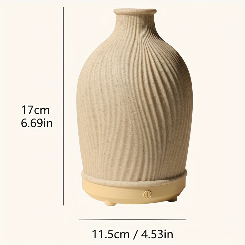 Handmade Resin Cover Aroma Diffuser with Soundwave Technology – USB-Powered Humidifier, Essential Oil Compatible, Auto Shut-Off