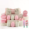 20/21/40-Piece Pink Makeup Brush and Sponge Kit with Large Travel Bag, Soft Nylon Brushes