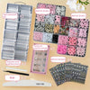 White Nail Art Starter Kit - Resin Bow, Pearl & Flower Charms, Nail Extensions, Practice Stand, File, Tweezers, Dotting Pen & Storage Box, DIY Manicure and Professional Nail Training Set