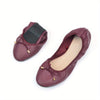 Bow Round-Toe Soft-Soled Flats for Women, Spring/Summer Maternity Casual Ballet Flats, Black