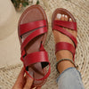 Women's Casual Flat Sandals - Brown Open Toe TPR Sole Comfortable Beach & Home Slides