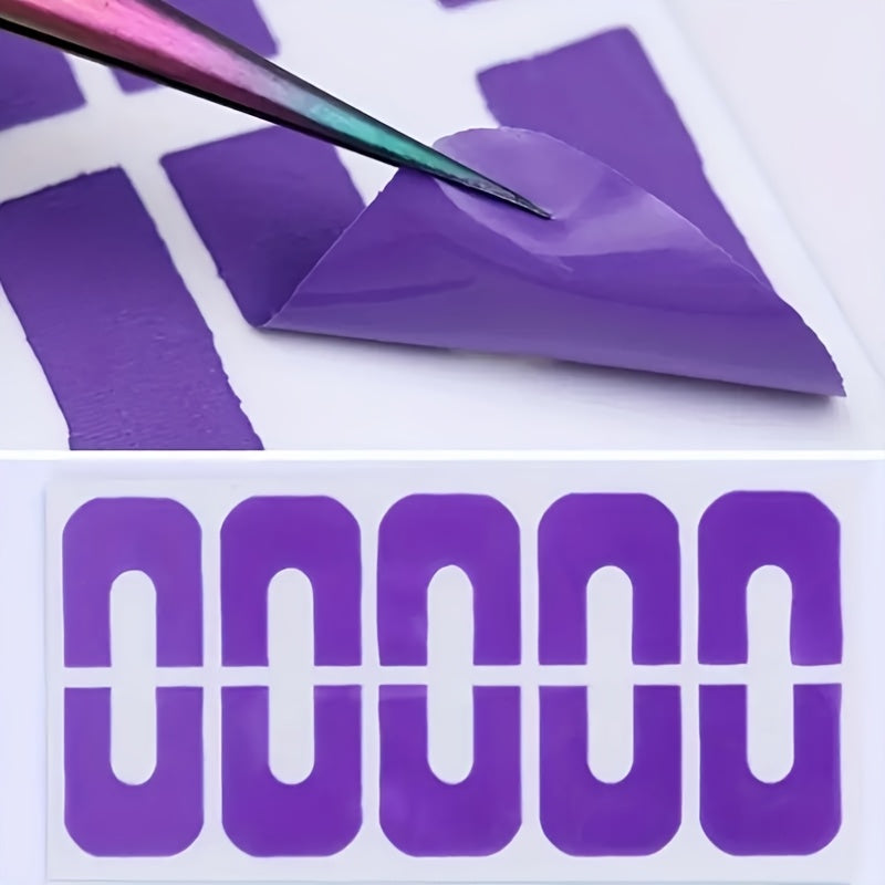 60-Pack U-Shape Nail Polish Protector Guards – Peel-Off Finger & Cuticle Protectors for Manicure, Stamping & Nail Art, Odorless