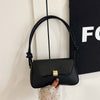 Women's Faux Leather Baguette Handbag – Retro Underarm Shoulder & Messenger Bag with Buckle Closure, Versatile Day-to-Night Purse