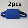 Unisex 1L Adjustable Waist Pack & Crossbody Chest Bag - Lightweight Nylon Zipper Pouch for Travel, Hiking, Yoga