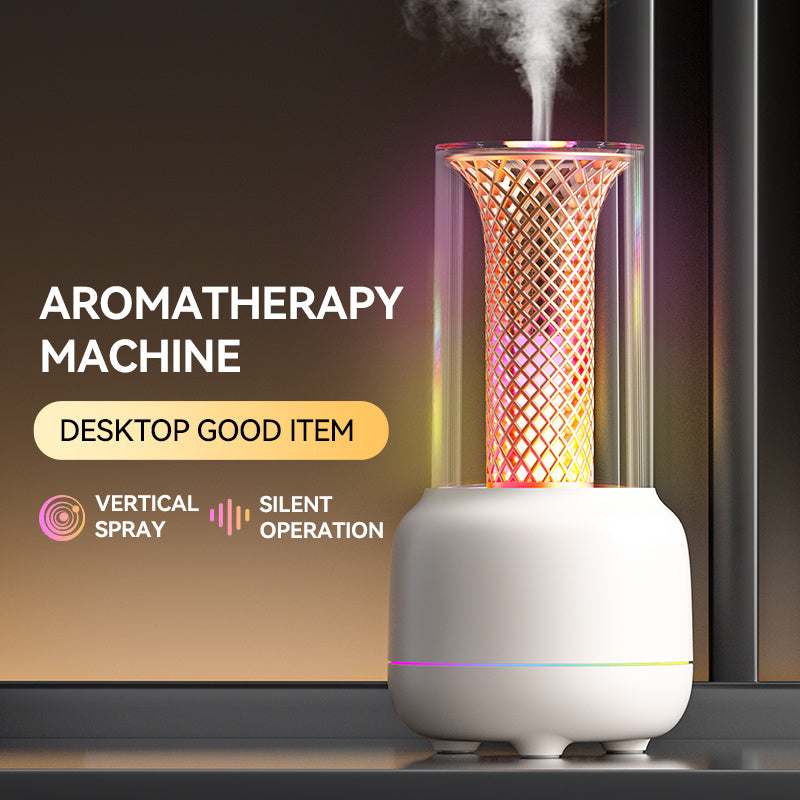 USB Desktop Humidifier & Aromatherapy Diffuser with Timer and Colorful Ambient LED Light for Home & Office