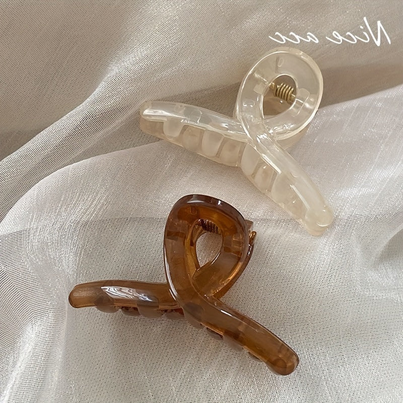 4-Pack Vintage Jelly Mini Hair Claws — Pastel Hair Clips for Women & Girls, Casual Gifts & Photo Props