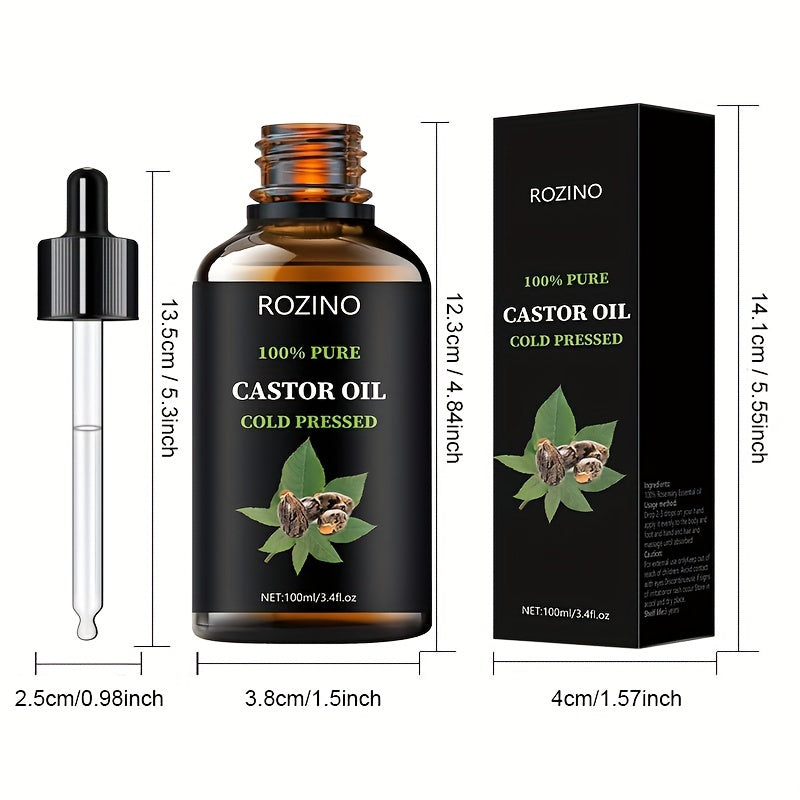 Castor Seed Essential Oil - Multipurpose Hair, Skin & Lash Oil for Massage, Gua Sha, Body & Nails