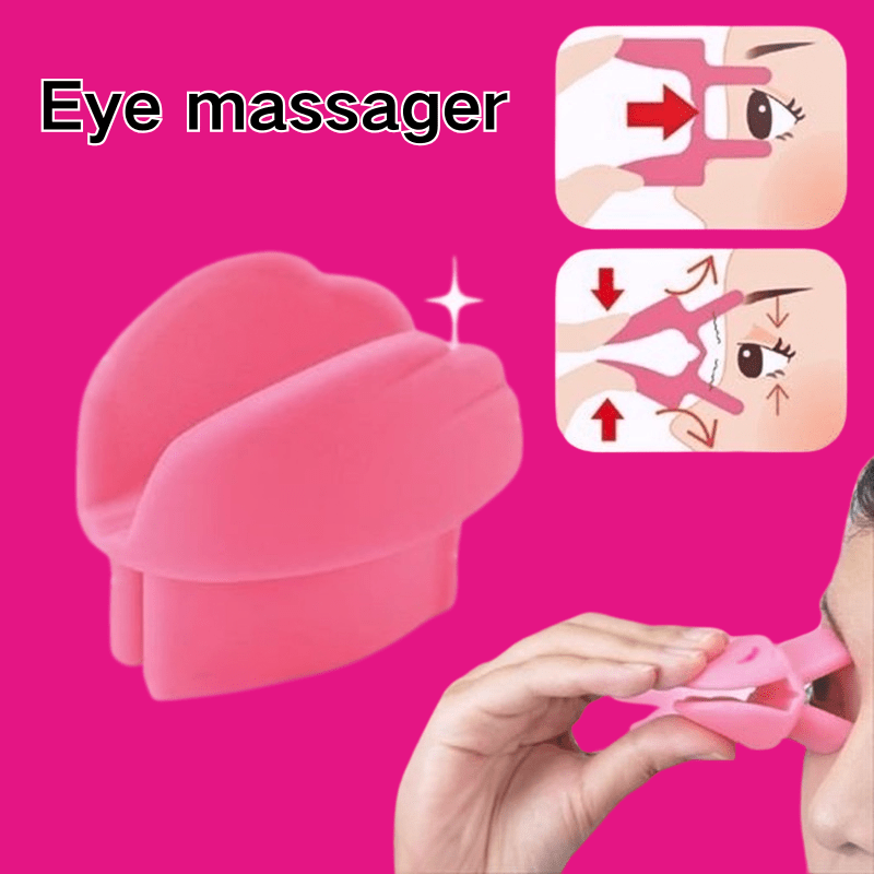 Handheld Silicone Eye Contour Massager & Trainer – Under-Eye Massager for Puffiness & Firming (Light Beige)