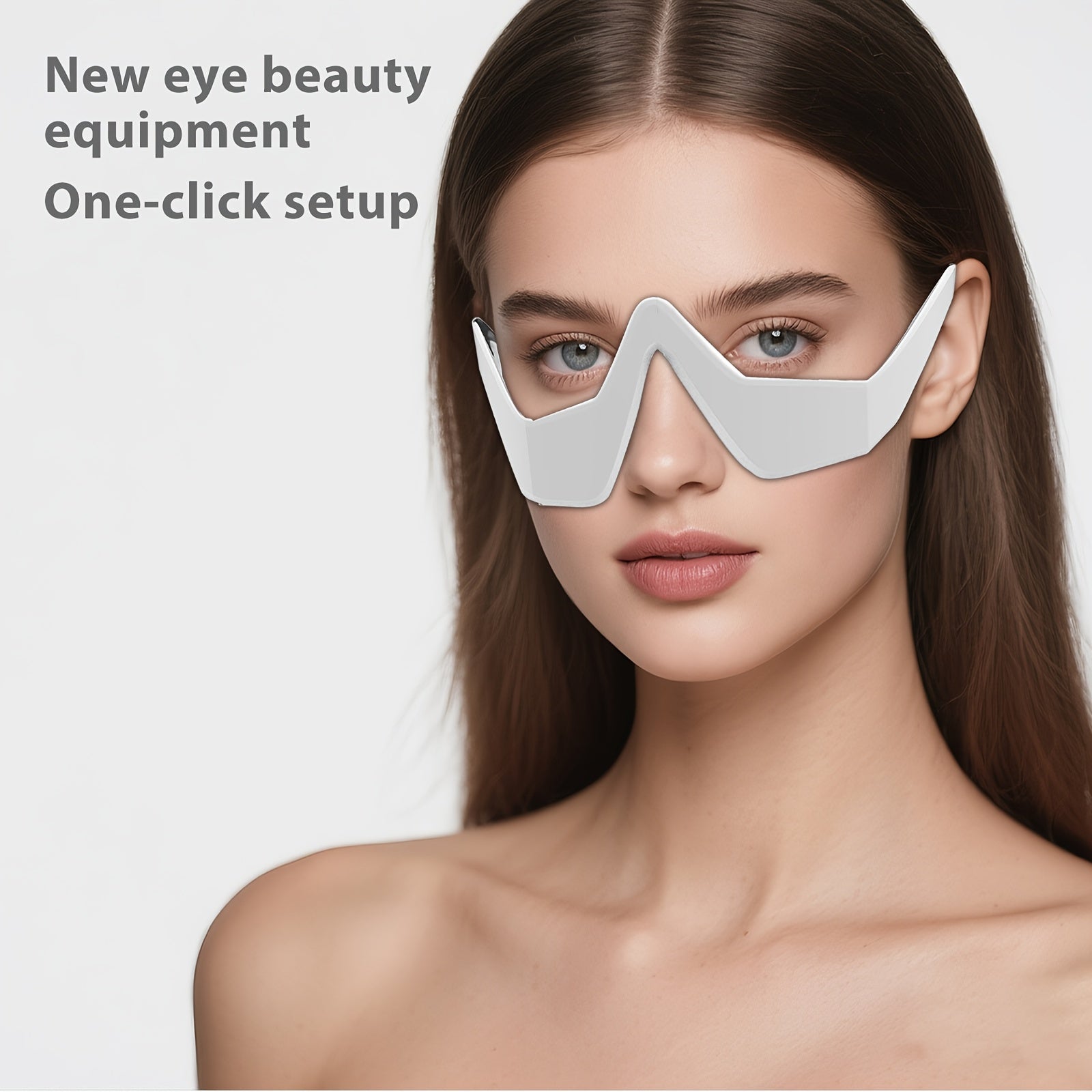 LED 3D Red Light Eye Massager – USB Rechargeable Eye Therapy Device for Dark Circles & Puffiness, 4 Massage Modes, 3 Intensity Levels, Portable