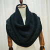 Women's Cable Knit Sweater Scarf – Soft Warm Winter Shawl Neck Wrap, Solid Colors (Green, Beige, Black, Red) — Hand Wash/Dry Clean