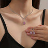 3-Piece Rhinestone Bridal Jewelry Set — Sparkling Necklace & Earrings for Evening Gown