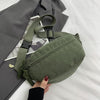 Corduroy Waist & Crossbody Belt Bag, Retro Chest Bag with Adjustable Strap for Streetwear