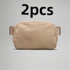 Unisex 1L Adjustable Waist Pack & Crossbody Chest Bag - Lightweight Nylon Zipper Pouch for Travel, Hiking, Yoga
