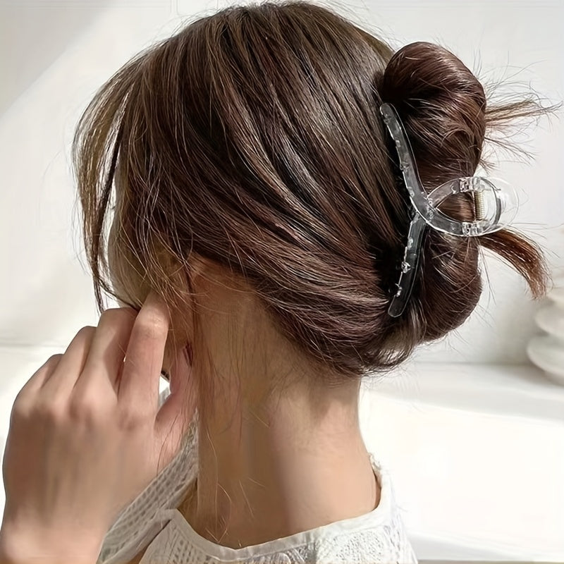 Large Hair Claw Clip - Minimalist Shark Clip with Cross Design for Thick & Thin Hair (1pc/2pcs)