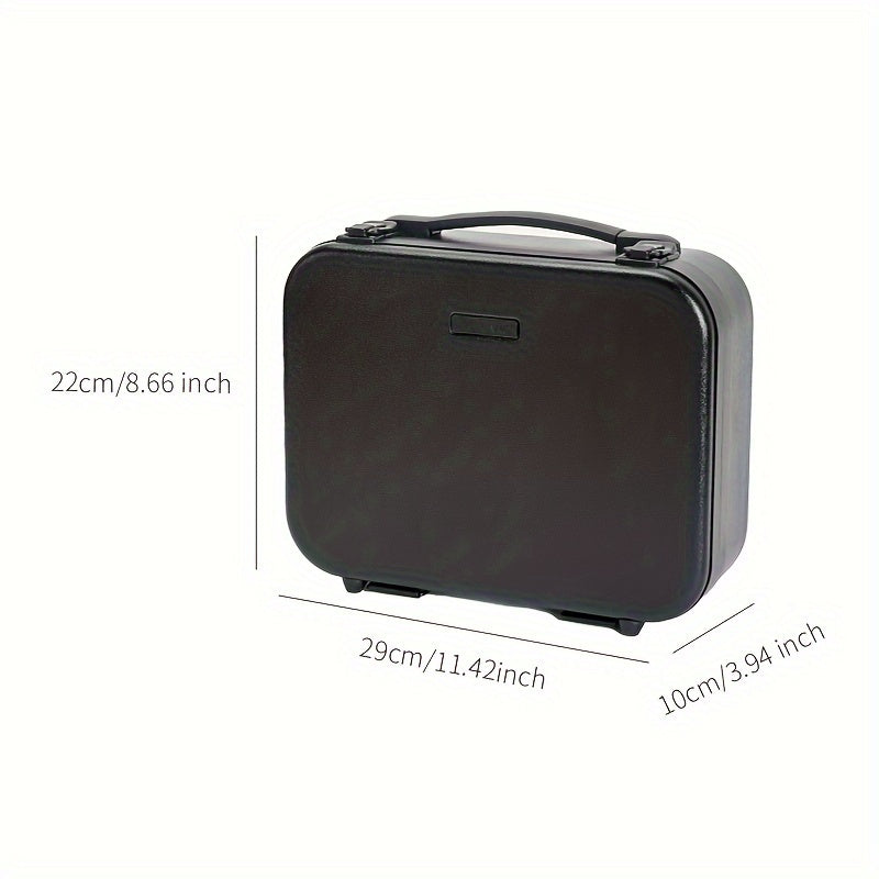 LED Lighted Rechargeable Travel Makeup Train Case with Mirror — Cosmetic Organizer for Women, USB Charging, 2000mAh