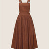 Plus Size Corduroy A-Line Pinafore Dress with Pockets, Strappy Back Waist-Length, Machine Washable All-Season