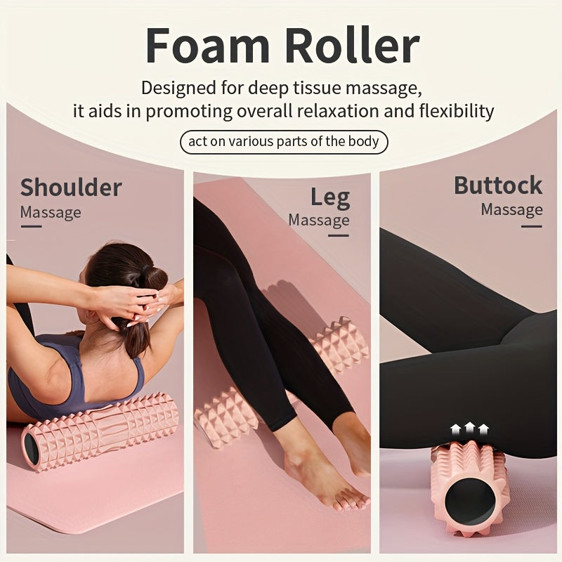 Foam Roller & Massage Stick Set (2-Piece) — Post-Workout Muscle Recovery Roller for Body Shaping