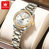 OLEVS Women's Automatic Mechanical Watch – Stainless Steel Bracelet, Luminous Dial & Date Window, Polished Formal Timepiece