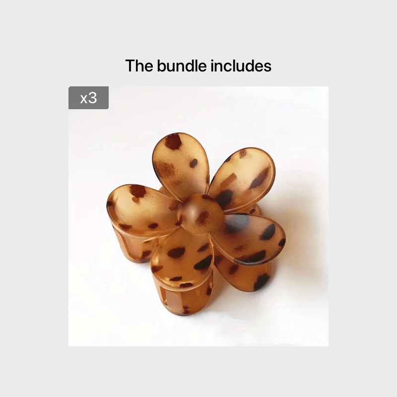 Flower Frosted Candy Hair Claw Clip – Non-Slip Strong Hold Jaw Clip for Women & Girls