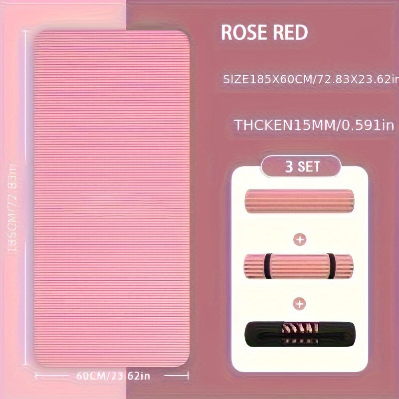 Thick Non-Slip Yoga Mat – High-Density NBR Exercise Mat for Yoga, Pilates & Gymnastics